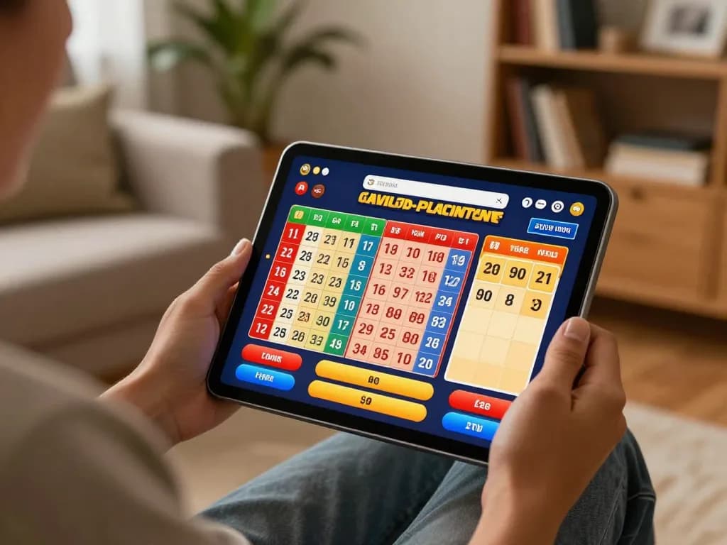 Winwin user enjoying online lottery excitement in cozy living room setting