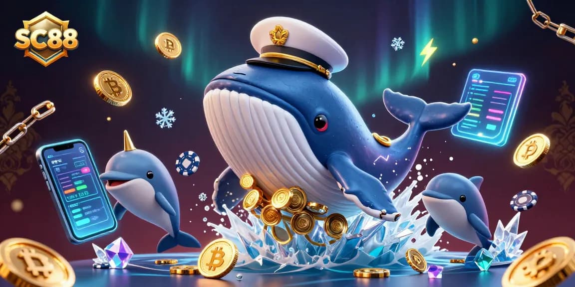 Experience SC88 in a dynamic 3D scene with iconic gambling elements and vibrant characters.