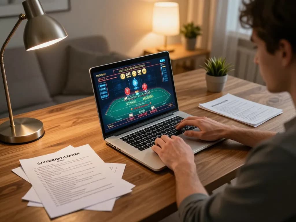 Engaged player using bet88 platform for online gaming while managing strategies.