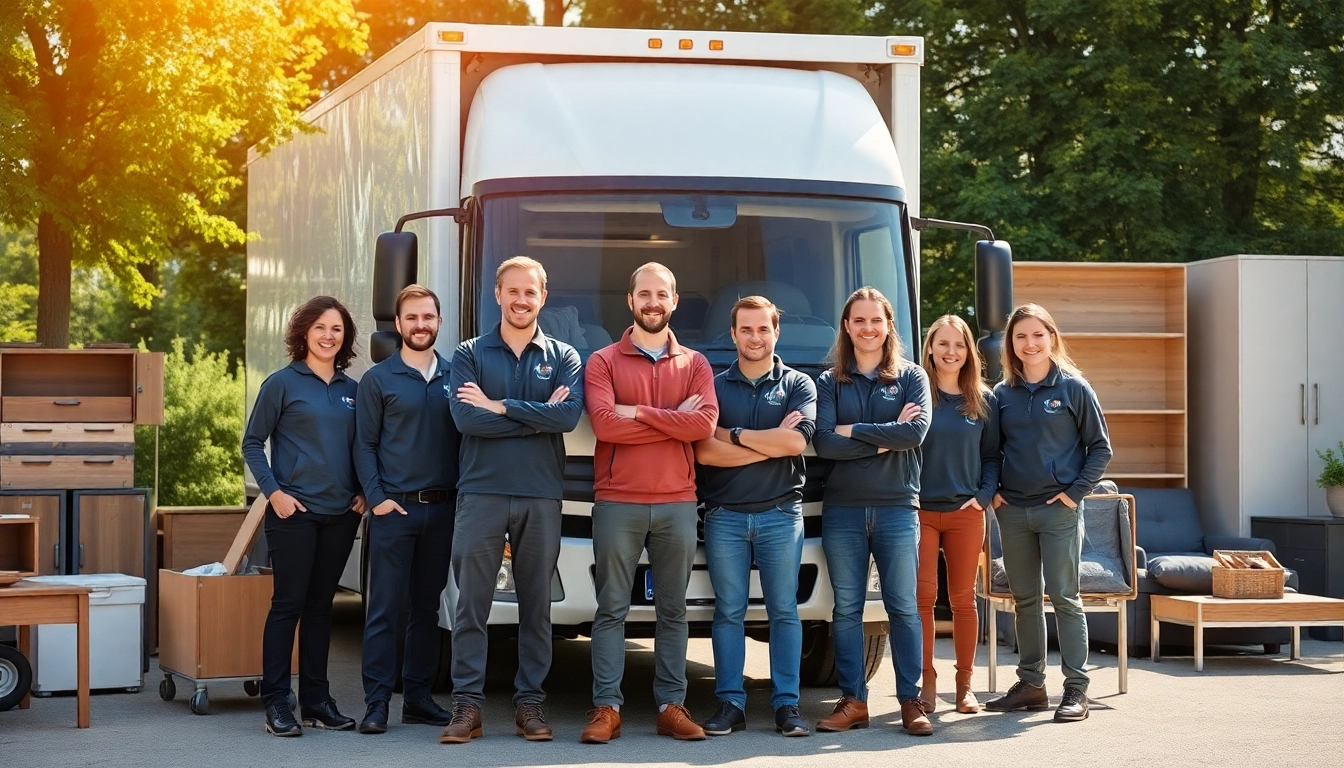 Umzugsunternehmen Leverkusen transportiert sorgfältig Umzugskartons mit einem professionellen Team.