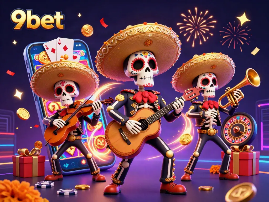 Experience thrilling gameplay with 9bet's vibrant casino scene featuring lively characters and exciting gaming elements.