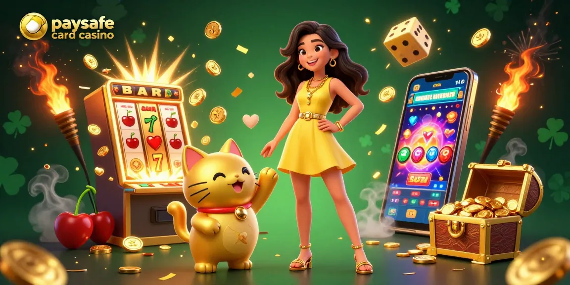 Erleben Sie den Nervenkitzel eines Paysafe Card Casinos in dieser lebendigen 3D-Illustration, die interaktive Charaktere und Gewinnsymbole zeigt.