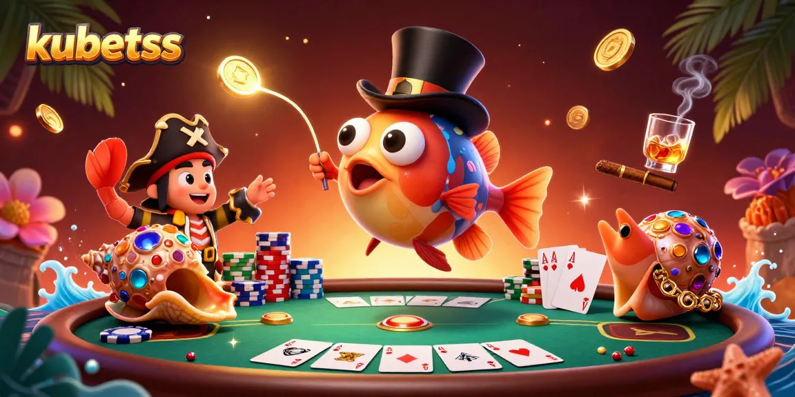 Play poker with kubetss while catching golden coins in an underwater casino adventure
