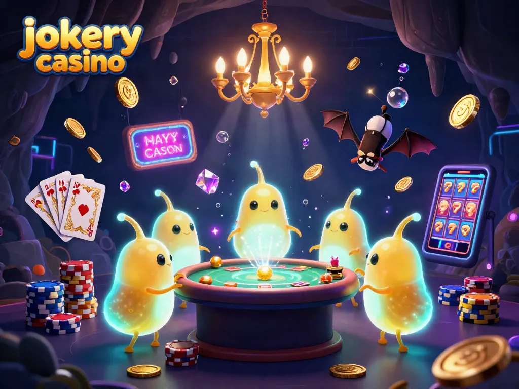 Experience thrilling gaming action at jokery casino, featuring vibrant glowworms and exciting games.