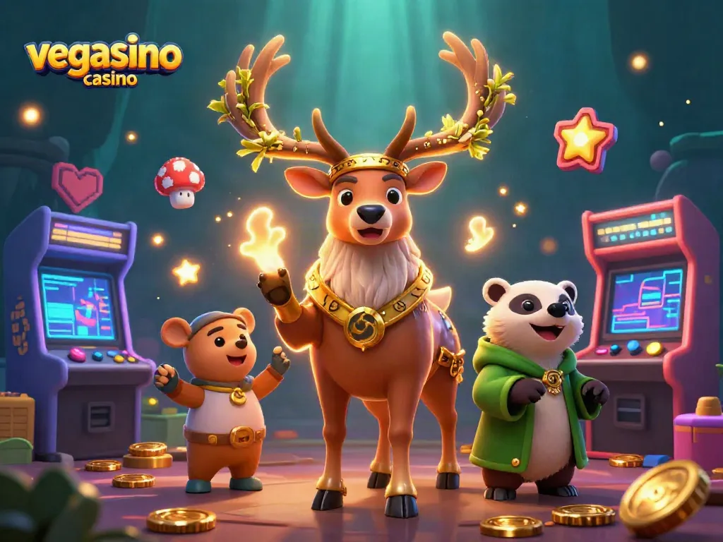 Experience exciting gameplay at vegasino casino with a dynamic illustration of a magical scene.