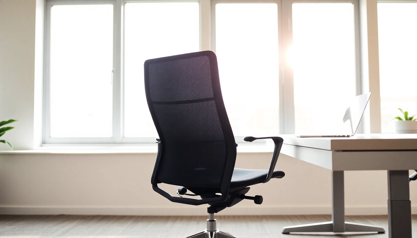Herman Miller Aeron Stuhl in einem modernen Büro mit ergonomischem Design.