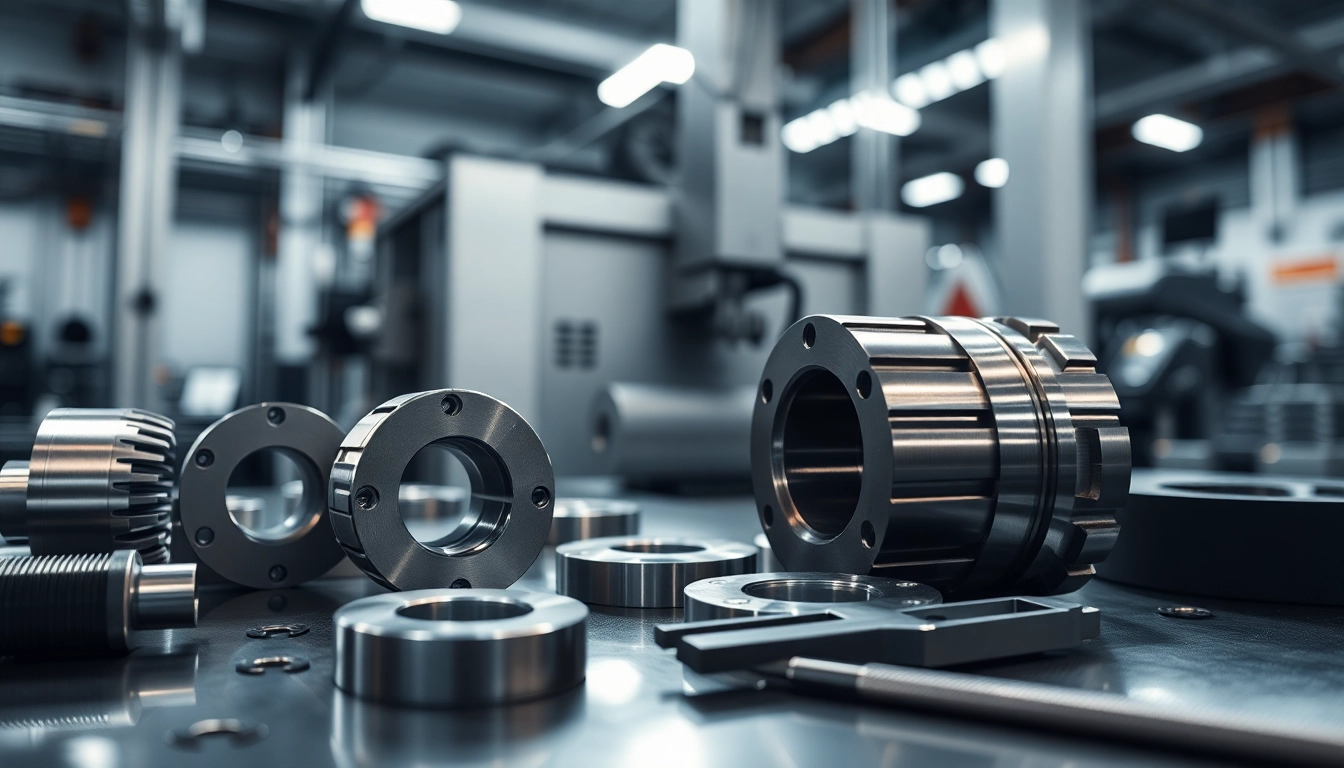 Frästeile in hochwertiger CNC-Bearbeitung in einer modernen Werkstatt.