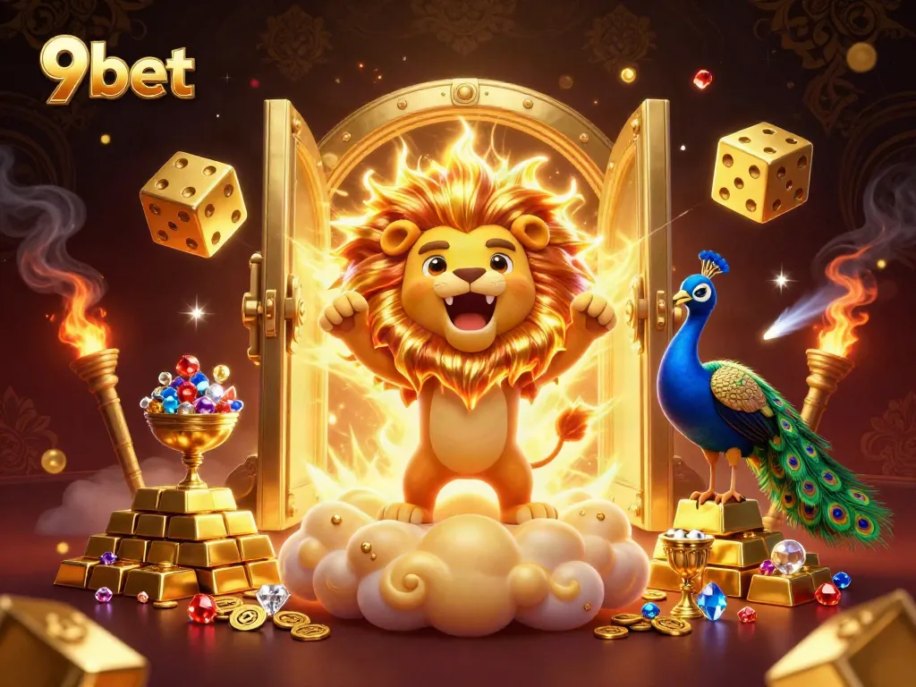 Win big with 9bet's thrilling gaming action, featuring vibrant 3D characters and rich casino elements.