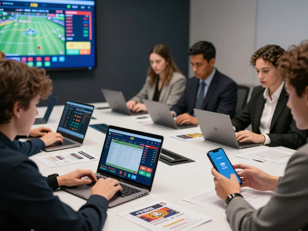Engaged players at FB88 đăng nhập interface, showcasing modern online betting excitement in 2026.