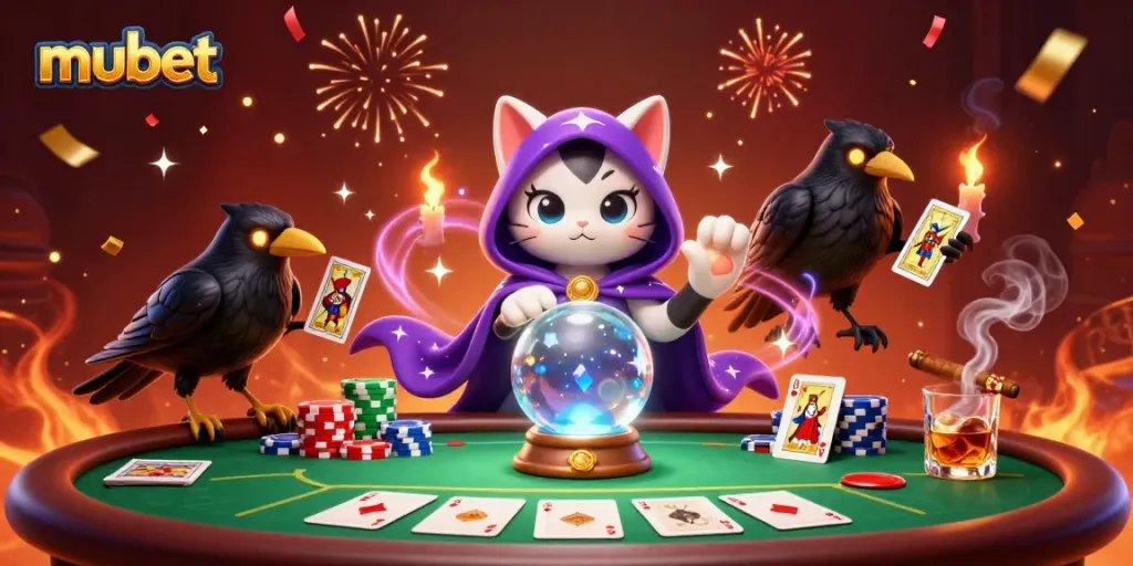 Experience thrilling gameplay with mubet's mystical fortune teller and animated elements.