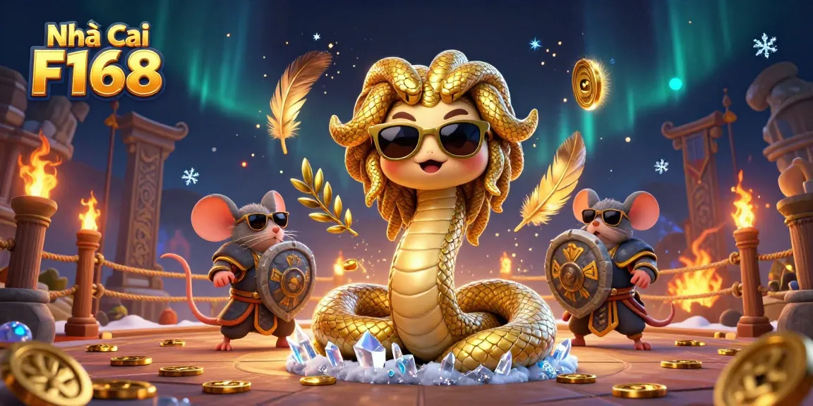 Engage with Nhà cái F168 in a vibrant 3D casino scene featuring interactive gaming elements.