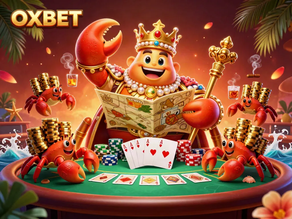 Experience exciting gaming moments at OXBET with the massive crab emperor and rich poker elements.