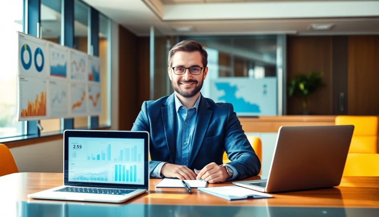 Headhunter Schweiz berät Kunden in einem modernen Büro.