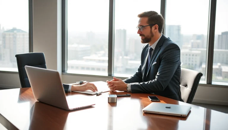 Headhunter IT berät Kandidaten in einem modernen Büro mit technischer Ausstattung.