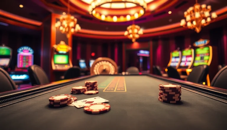 Experience thrilling gameplay with 79KING at a vibrant poker table featuring stylish cards and chips.