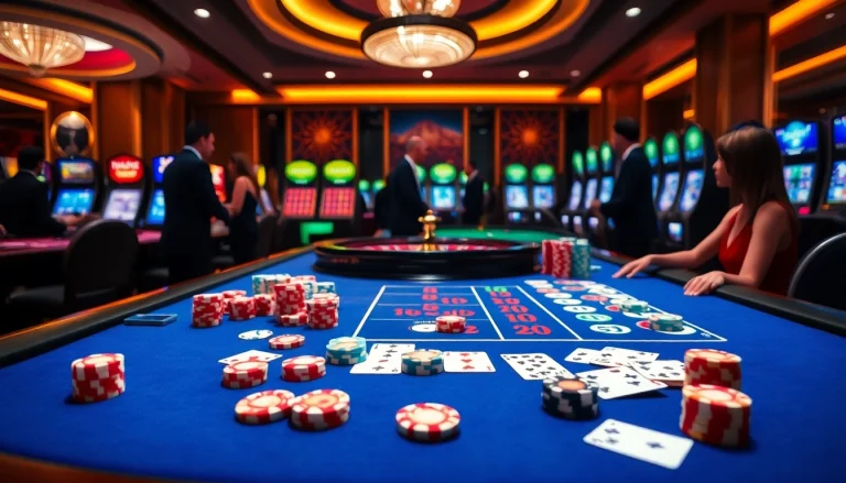 Experience the thrill of c168 okvip with vibrant casino games that captivate players in a luxurious setting.