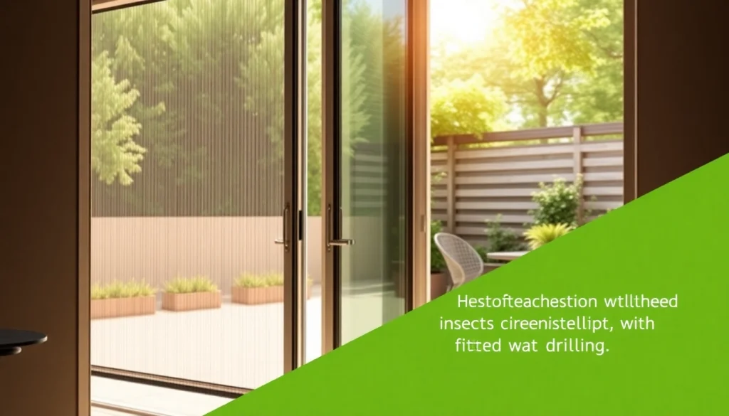 Terrassentüren fliegengitter ermöglicht einfachen Insektenschutz in modernem Zuhause.