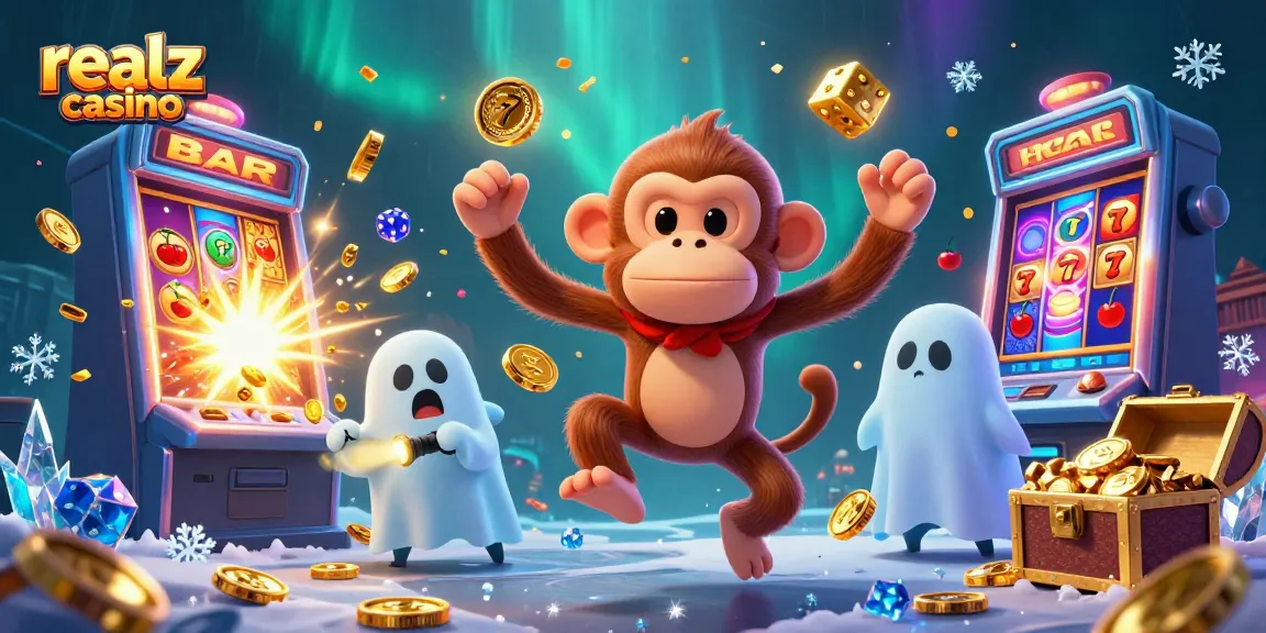 Experience thrilling action at realz casino with an engaging poltergeist in a haunted environment.