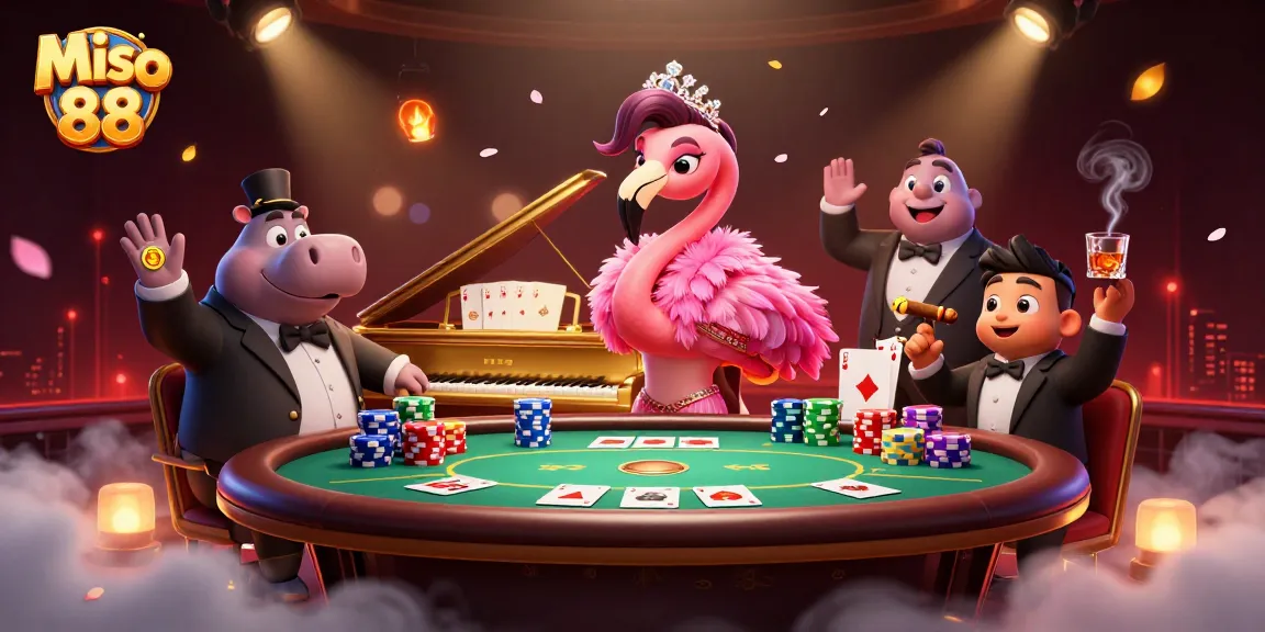 Experience thrilling action at Miso 88 with vibrant casino games and entertainers in a lively atmosphere.